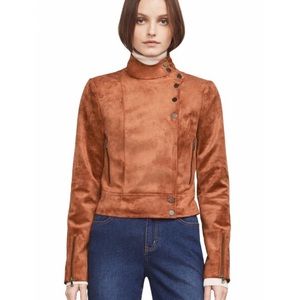 NWT BCBGMAXAZRIA Faux Suede Jacket